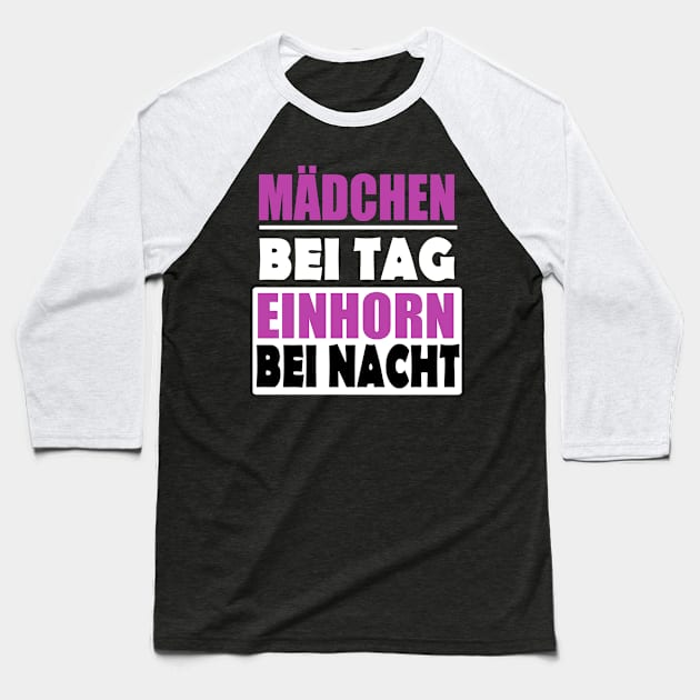 Einhorn Mädchen Geschenk lustiger Spruch Frauen Baseball T-Shirt by FindYourFavouriteDesign